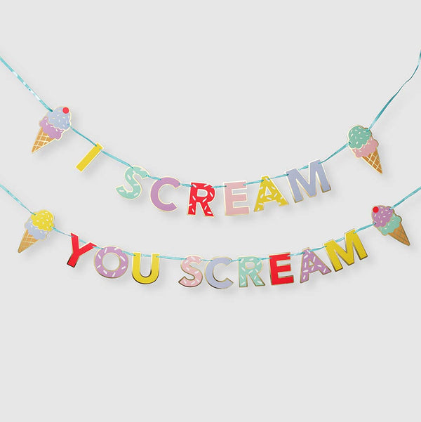 Ice Cream Party Banner