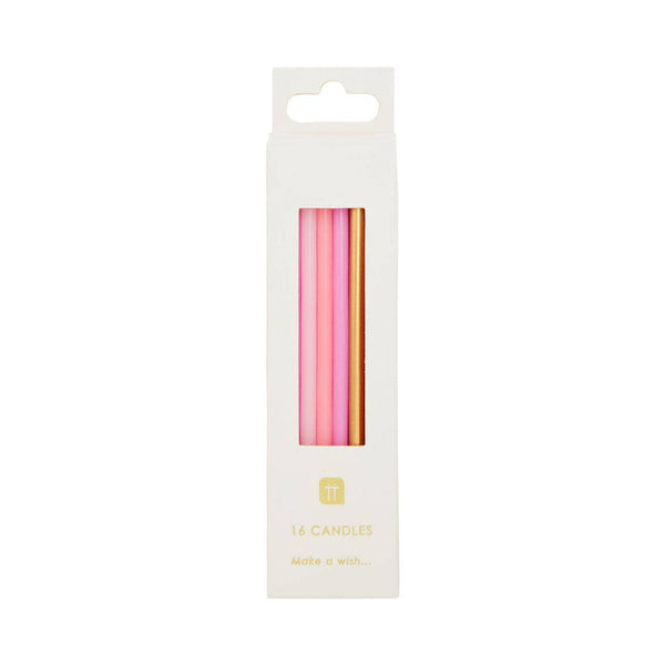 Ombre Pink & Gold Birthday Candles